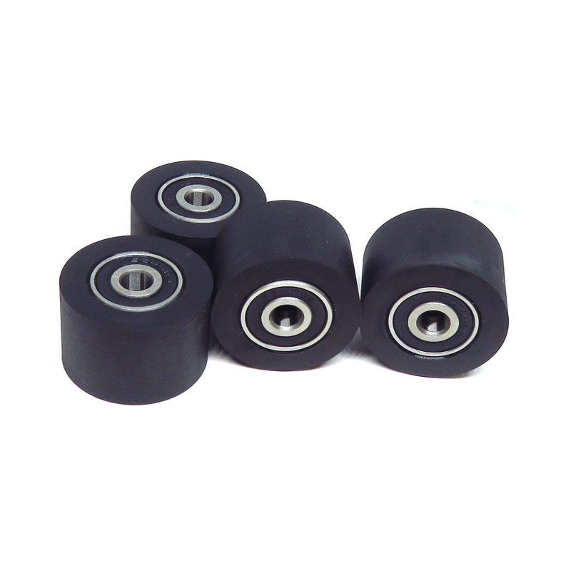 PUT62630-20 Black Rubber-Coated Bearings 626-2RS 6x30x20mm conveyor belt wheels